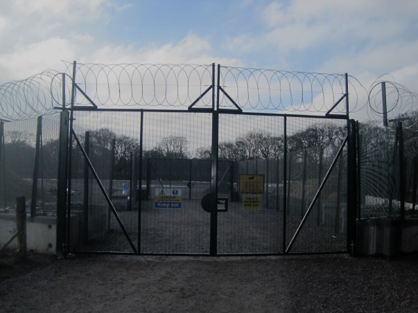 Celtique's prison-camp style front gate - note the second line of defence inside!