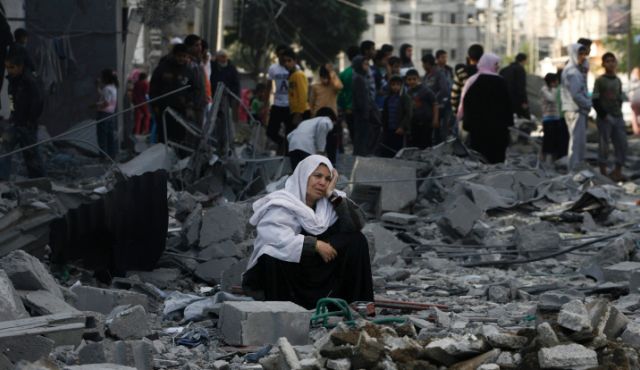 The aftermath of an Israeli drone attack