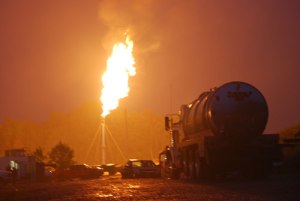Fracking flare