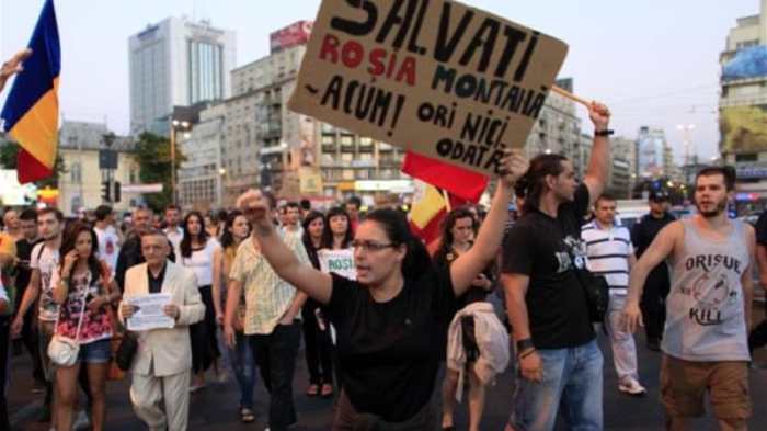 Rosia Montana protest