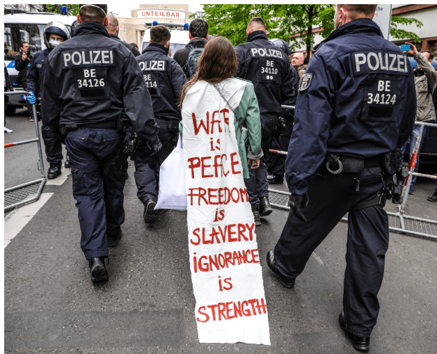 German protest Orwell