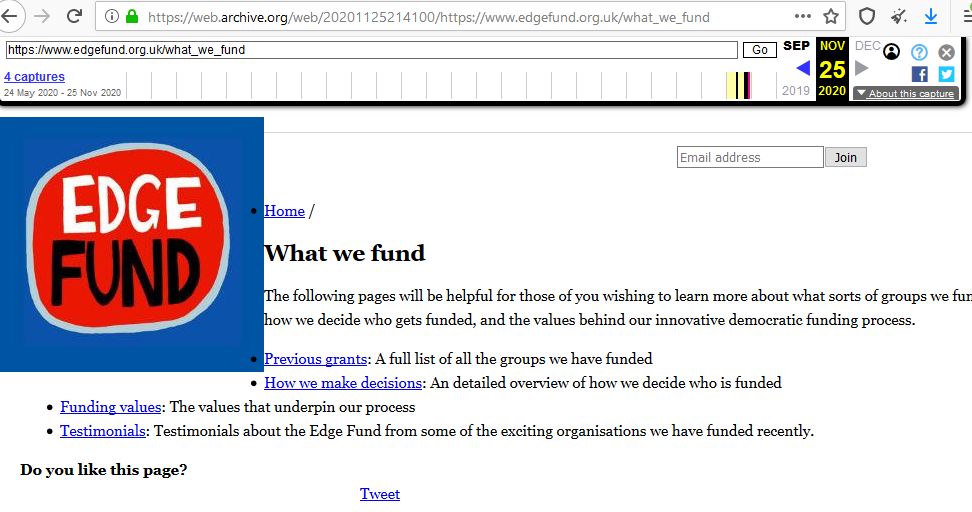 what we fund archived